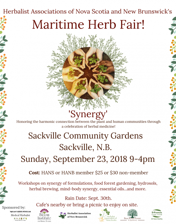 Maritime Herb Fair 2018 Herbalist Association of Nova Scotia